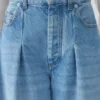 Die Ovalo de-Nîmes Jeans Hose Hoch taillierte, geschwungene Jeans