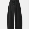 Die Ovalo de-Nîmes Jeans Hose Hoch taillierte, geschwungene Jeans