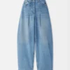 Die Ovalo de-Nîmes Jeans Hose Hoch taillierte, geschwungene Jeans