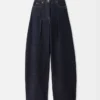 Die Ovalo de-Nîmes Jeans Hose Hoch taillierte, geschwungene Jeans