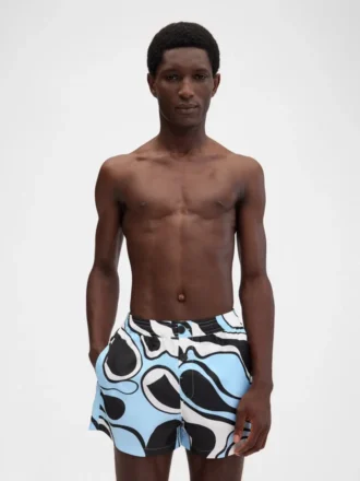 Die Puntini-Badehose Badehose mit Wavy Psyche-Print