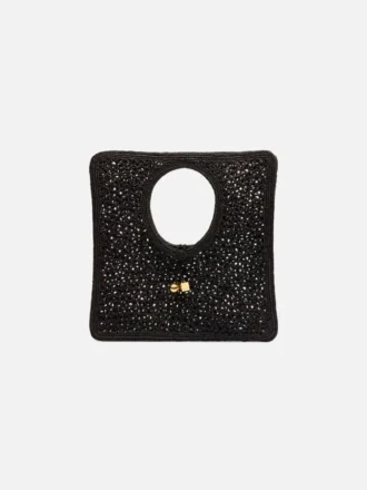 Die quadratische Tasche Spiaggia Quadratische Tasche aus Raffia