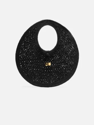 Die runde Tasche Spiaggia Rundtasche aus Raffia