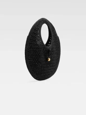 Die runde Tasche Spiaggia Rundtasche aus Raffia