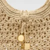 Die runde Tasche Spiaggia Rundtasche aus Raffia