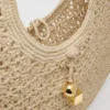 Die runde Tasche Spiaggia Rundtasche aus Raffia
