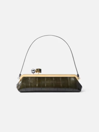 Die Salon-Clutch Lange Tasche mit Verschluss