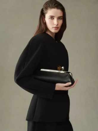 Die Salon-Clutch Lange Tasche mit Verschluss