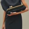 Die Salon-Clutch Lange Tasche mit Verschluss