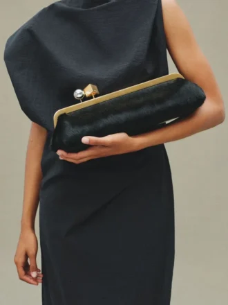 Die Salon-Clutch Lange Tasche mit Verschluss