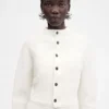 Die Scala-Strickjacke Strickjacke mit hohem Kragen