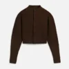Die Scala-Strickjacke Strickjacke mit hohem Kragen