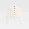 Die Scala-Strickjacke Strickjacke mit hohem Kragen