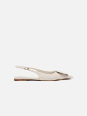 Flache Duelo-Slingbacks Runde flache Schuhe