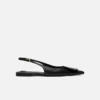 Flache Duelo-Slingbacks Runde flache Schuhe