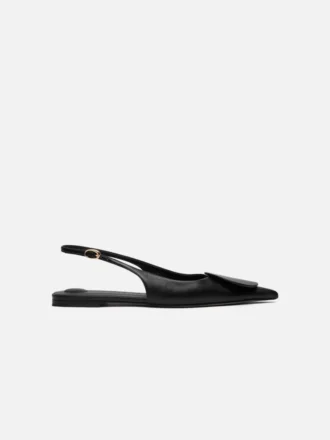 Flache Duelo-Slingbacks Runde flache Schuhe