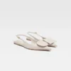 Flache Duelo-Slingbacks Runde flache Schuhe