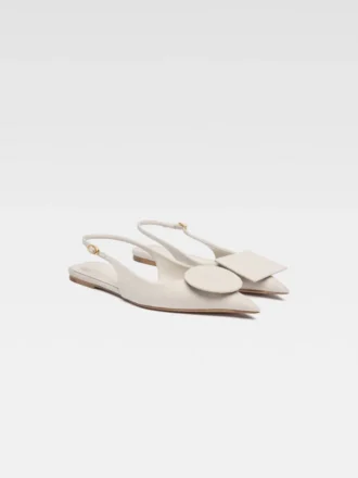 Flache Duelo-Slingbacks Runde flache Schuhe
