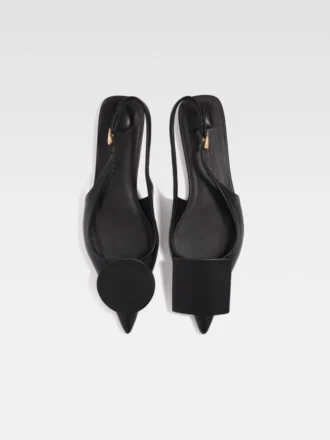 Flache Duelo-Slingbacks Runde flache Schuhe