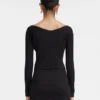 La maille Pralù longue Nahtloser Cardigan mit Charm-Logo
