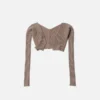 La maille Pralù Strickjacke mit kleinem Charm-Logo