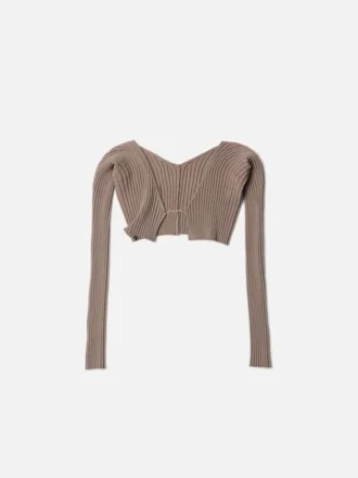 La maille Pralù Strickjacke mit kleinem Charm-Logo