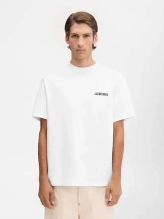 T-Shirt mit Adresse „Montaigne“ Kurzarm-T-Shirt mit Logo und Adresse – exklusiv online und in unserem Store in Paris erhältlich