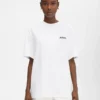 T-Shirt mit Adresse „Montaigne“ Kurzarm-T-Shirt mit Logo und Adresse – exklusiv online und in unserem Store in Paris erhältlich