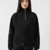 The Gros Grain Sweatshirt mit Rollkragen und Reißverschluss Sweatshirt mit Reißverschluss