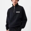 The Gros Grain Sweatshirt mit Rollkragen und Reißverschluss Sweatshirt mit Reißverschluss