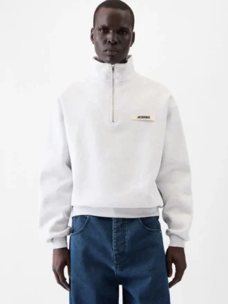 The Gros Grain Sweatshirt mit Rollkragen und Reißverschluss Sweatshirt mit Reißverschluss