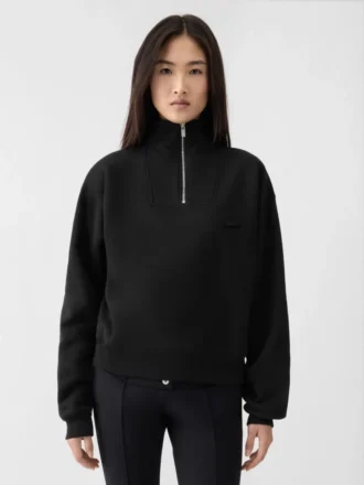 The Gros Grain Sweatshirt mit Rollkragen und Reißverschluss Sweatshirt mit Reißverschluss