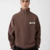 The Gros Grain Sweatshirt mit Rollkragen und Reißverschluss Sweatshirt mit Reißverschluss