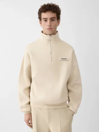 The Gros Grain Sweatshirt mit Rollkragen und Reißverschluss Sweatshirt mit Reißverschluss