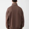 The Gros Grain Sweatshirt mit Rollkragen und Reißverschluss Sweatshirt mit Reißverschluss